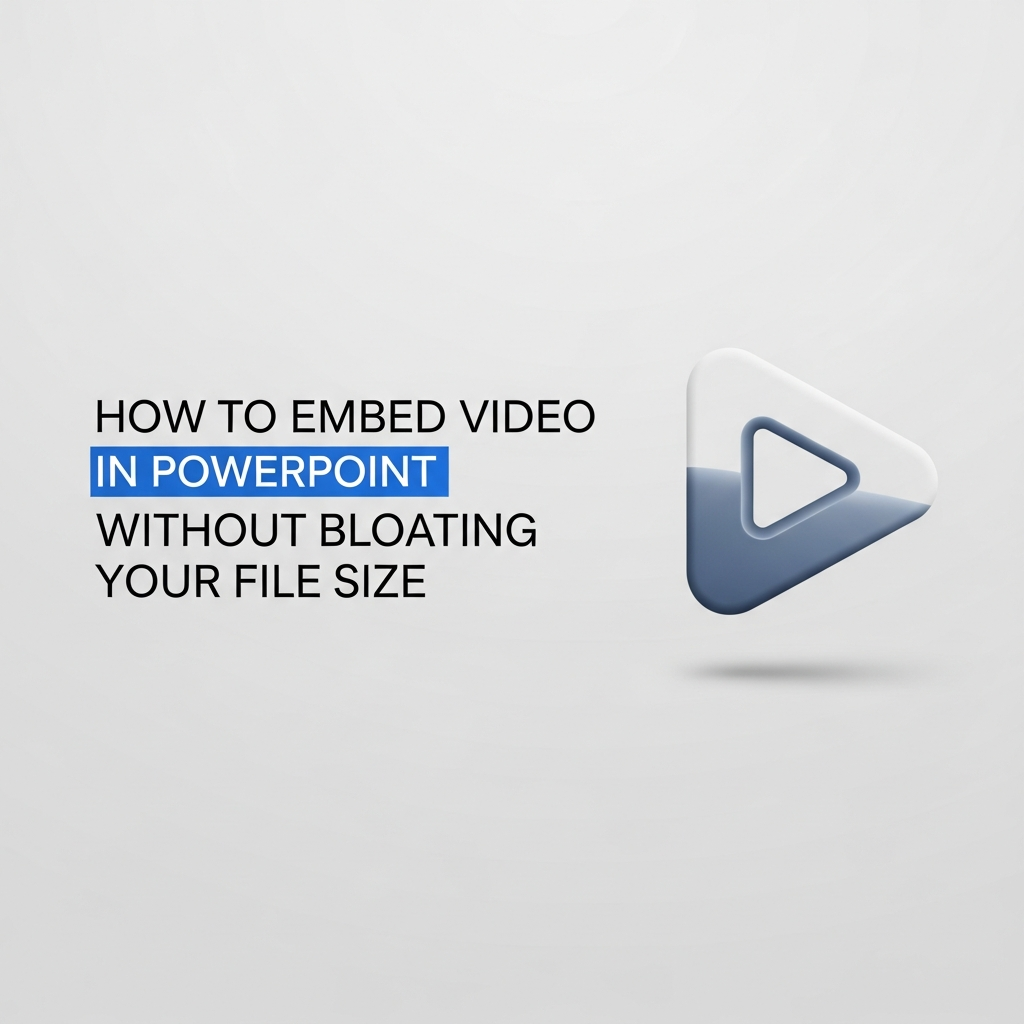 embed video in powerpoint without increasing file size